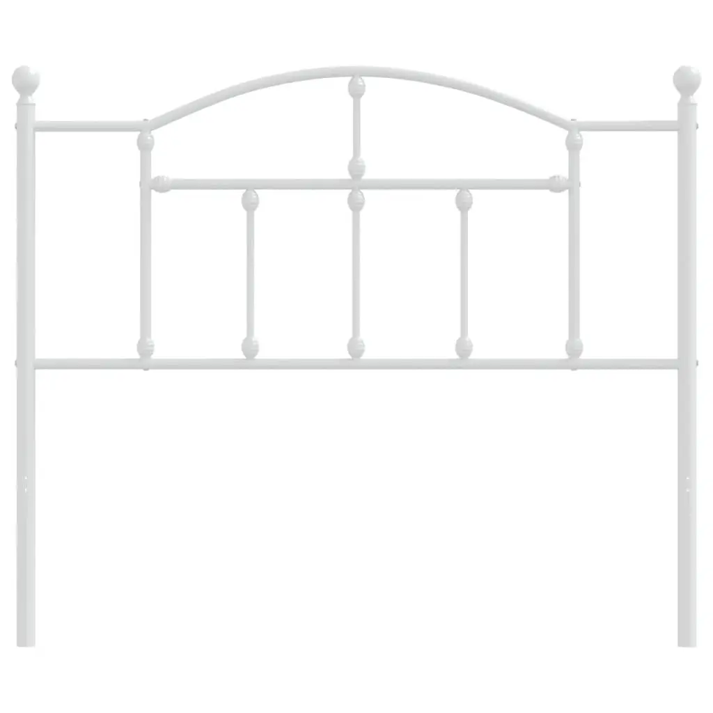 Metal Headboard White 107cm Powder Coated Steel