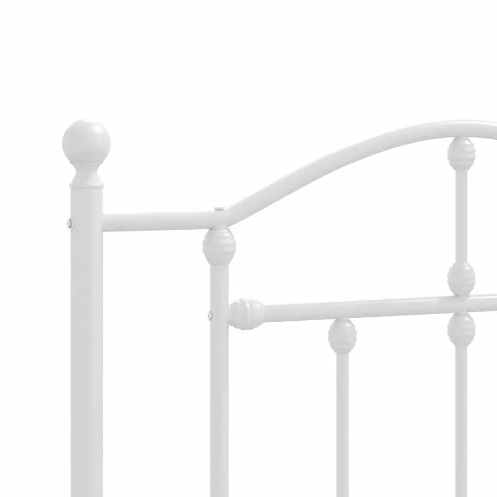 Metal Headboard White 107cm Powder Coated Steel