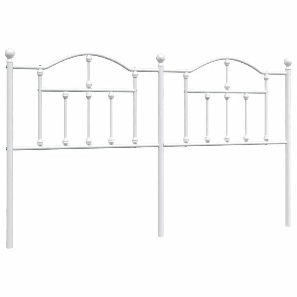 Metal Headboard White 180cm Bedroom Bed Frame Header Support Classic Design