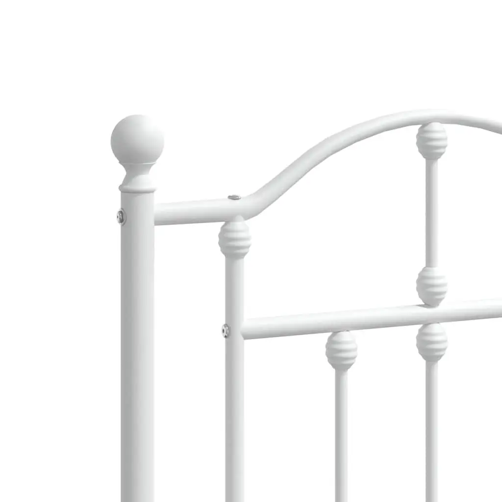 Metal Headboard White 180cm Bedroom Bed Frame Header Support Classic Design