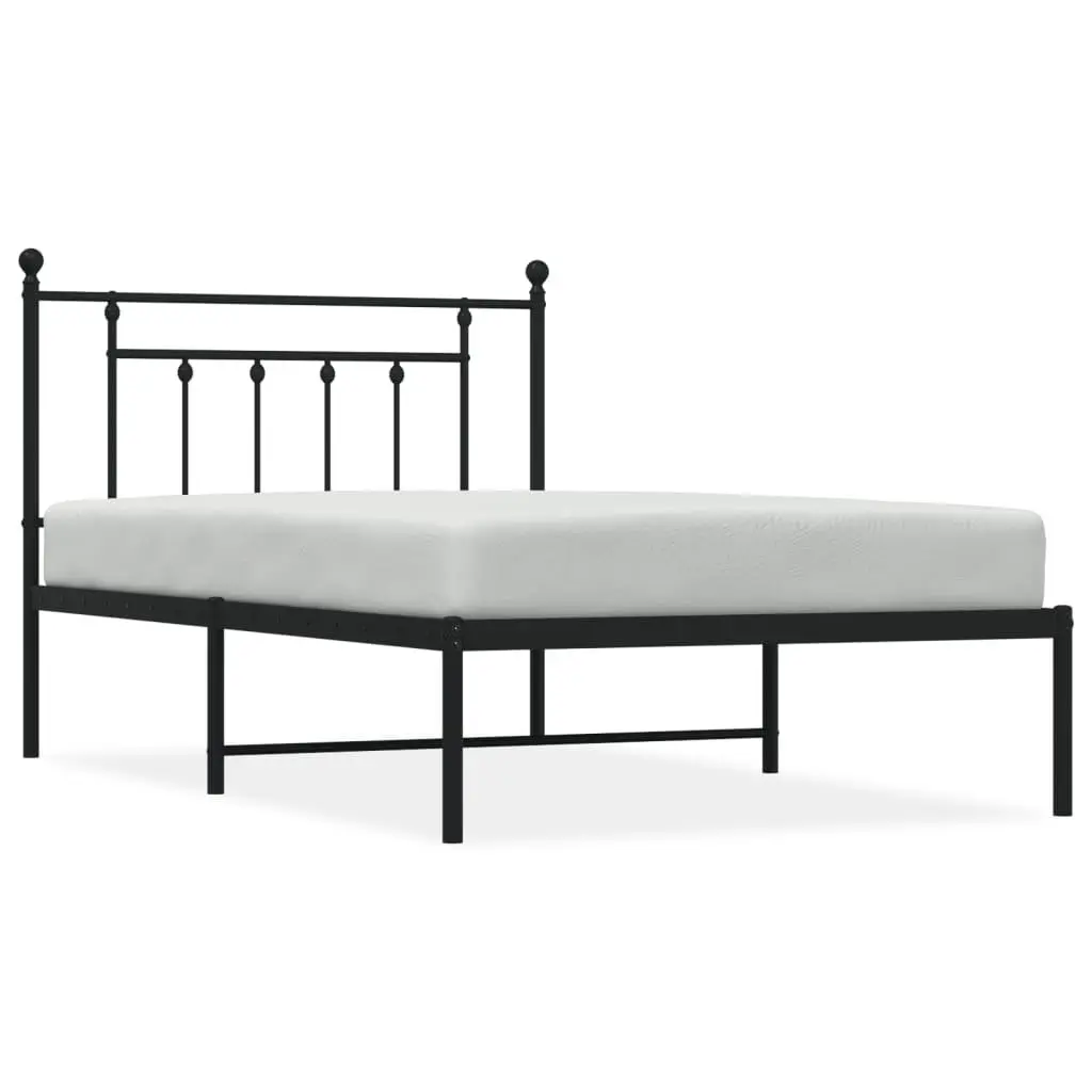 King Single Metal Bed Frame with Headboard 107x203cm