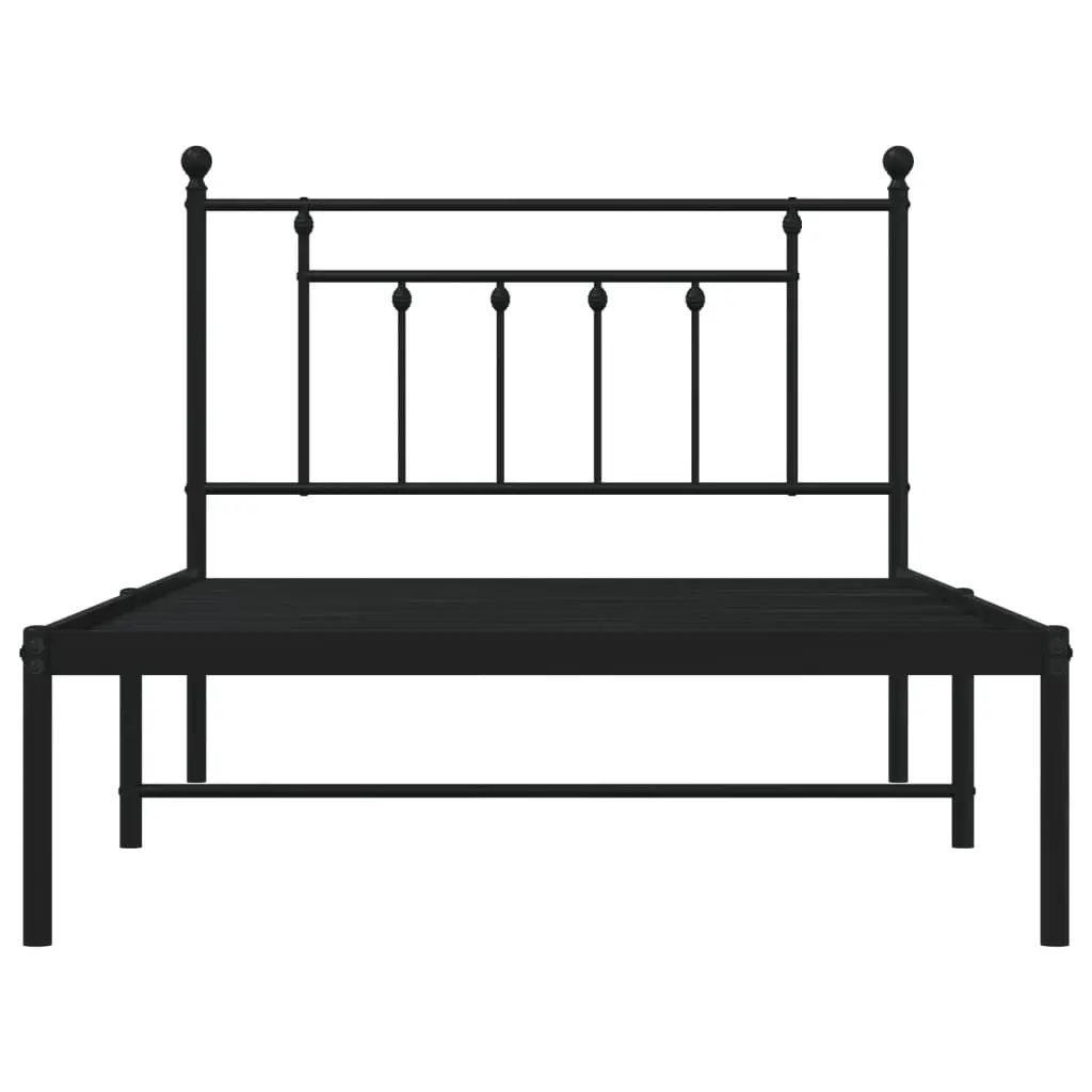 King Single Metal Bed Frame with Headboard 107x203cm
