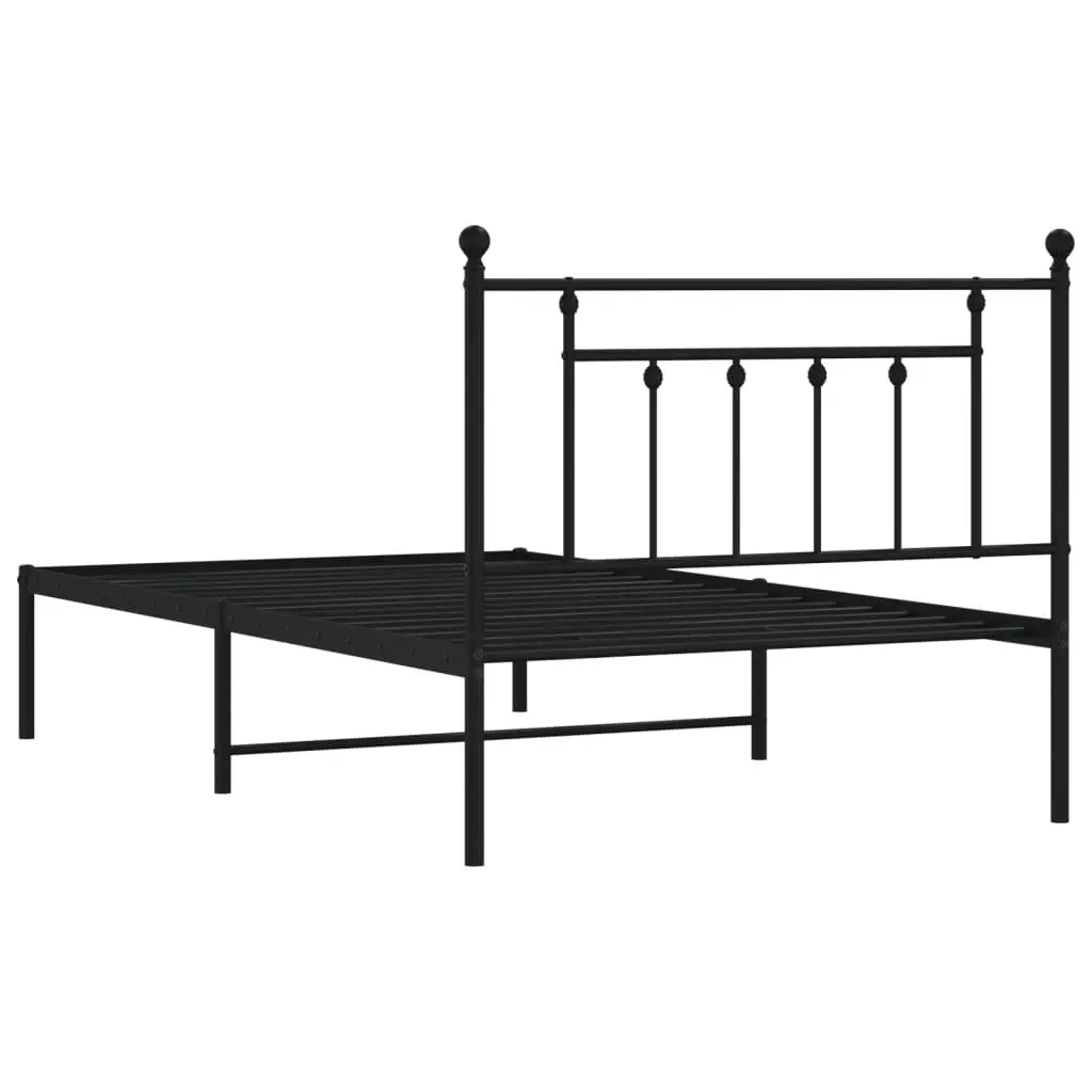 King Single Metal Bed Frame with Headboard 107x203cm