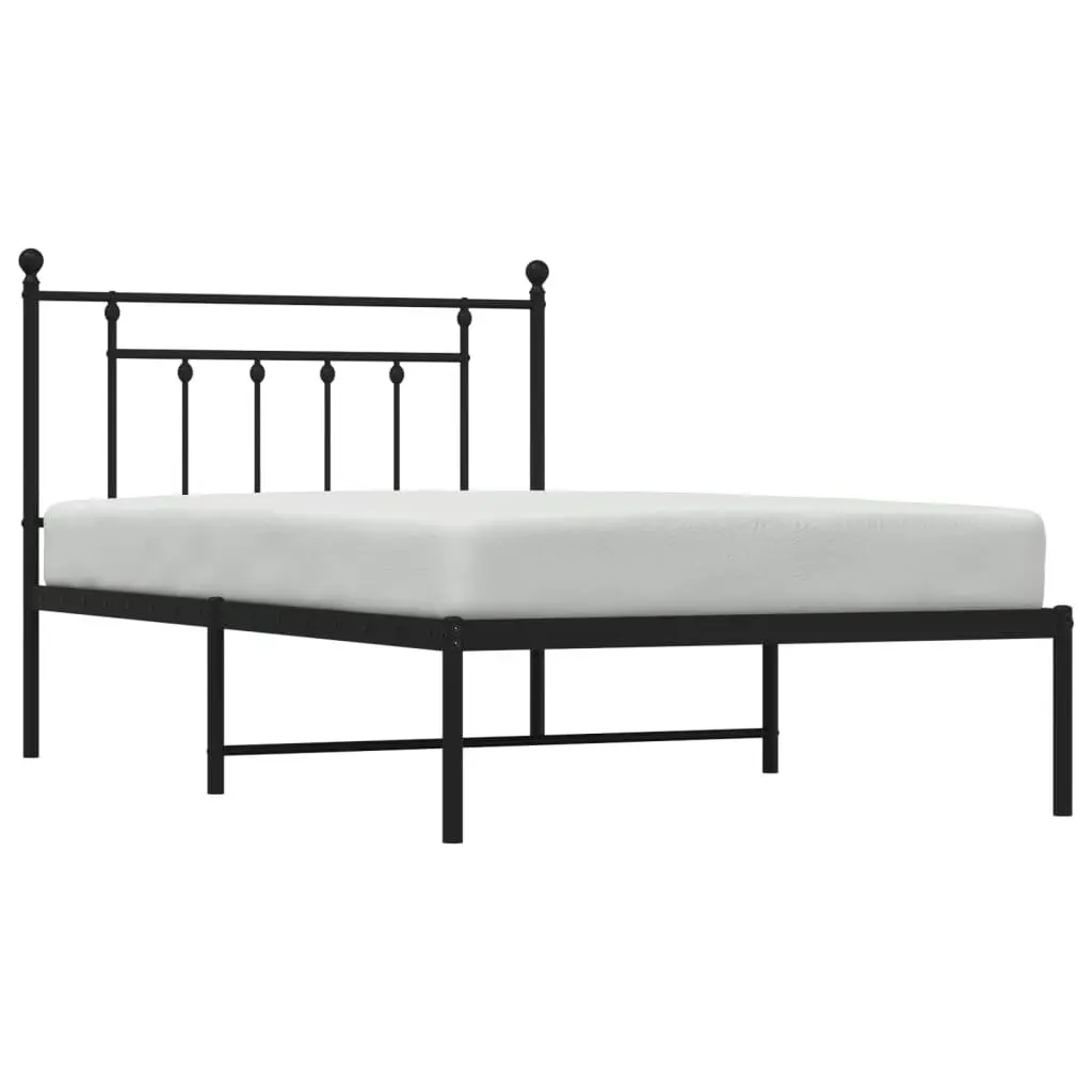King Single Metal Bed Frame with Headboard 107x203cm