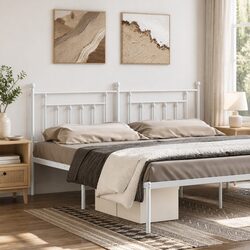 Stylish White Metal Headboard for 180cm Beds