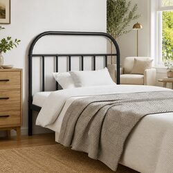 Classic Black Metal Headboard for Your Bedroom
