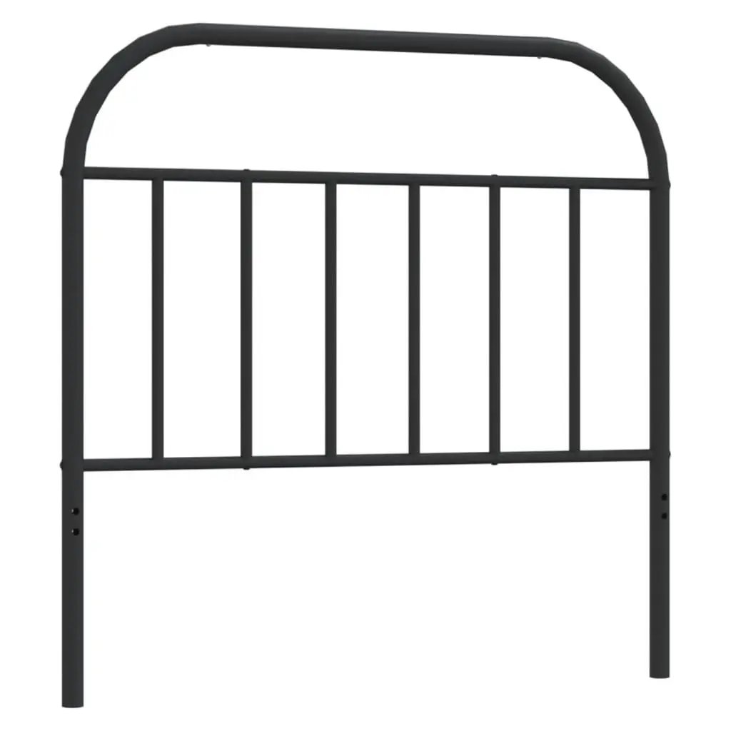 Black Metal Headboard 107cm Powder-Coated Steel Attachment Accessory for Bed Frame