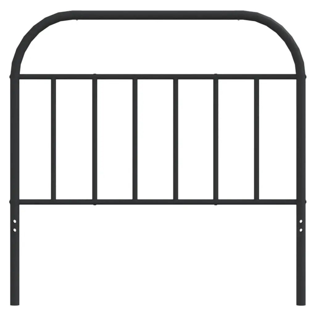 Black Metal Headboard 107cm Powder-Coated Steel Attachment Accessory for Bed Frame