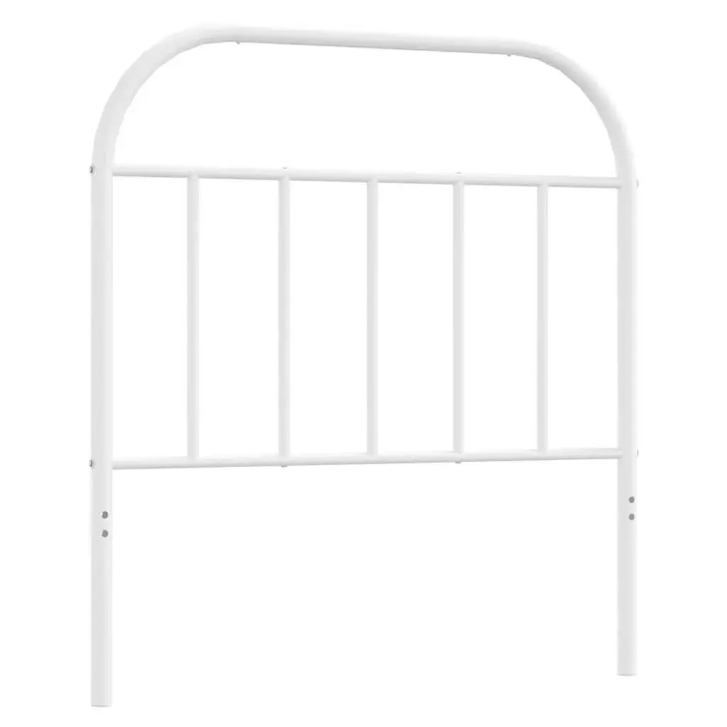 Metal Headboard Powder Coated Steel 90cm White Bedroom Back Support