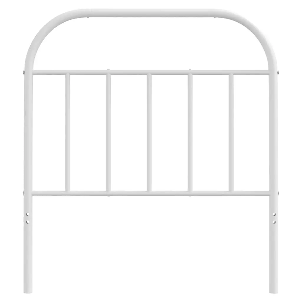 Metal Headboard Powder Coated Steel 90cm White Bedroom Back Support
