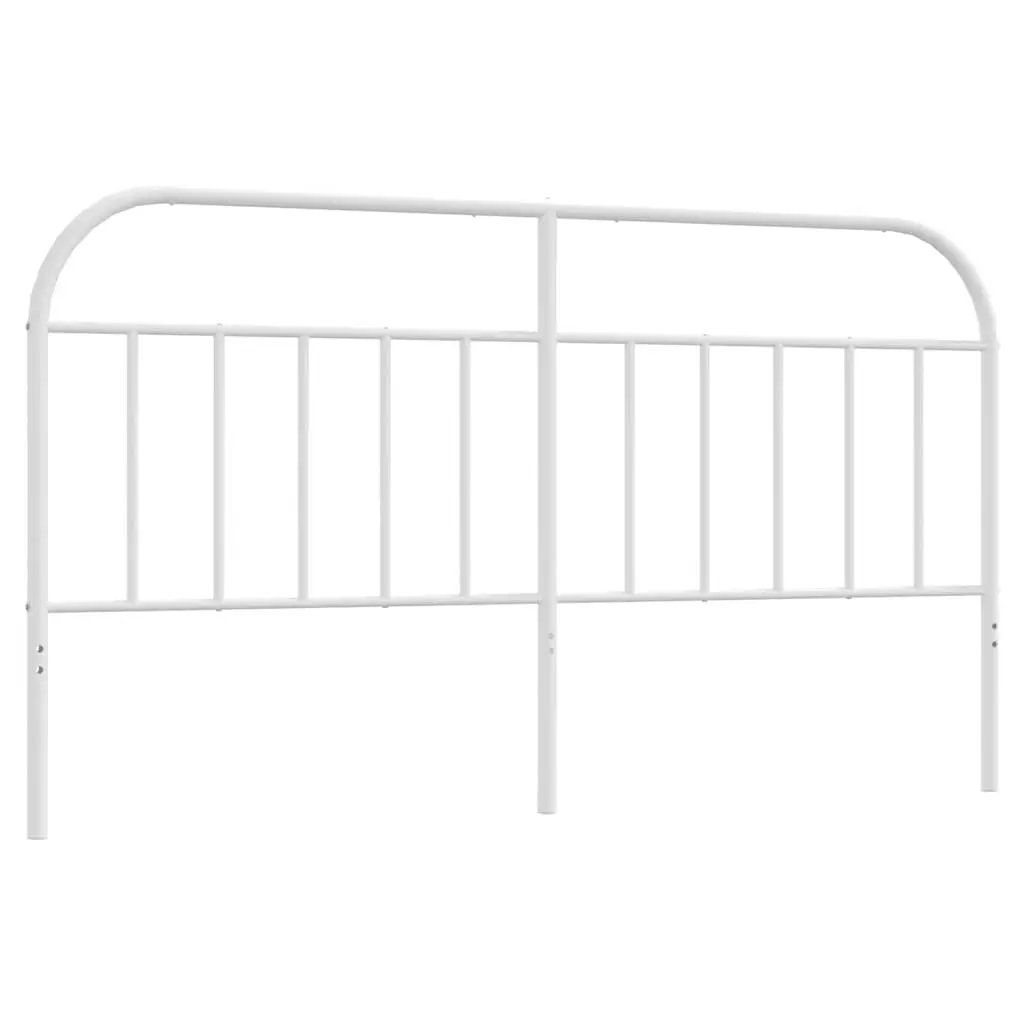 Metal Headboard White 180cm Powder-coated Steel Frame