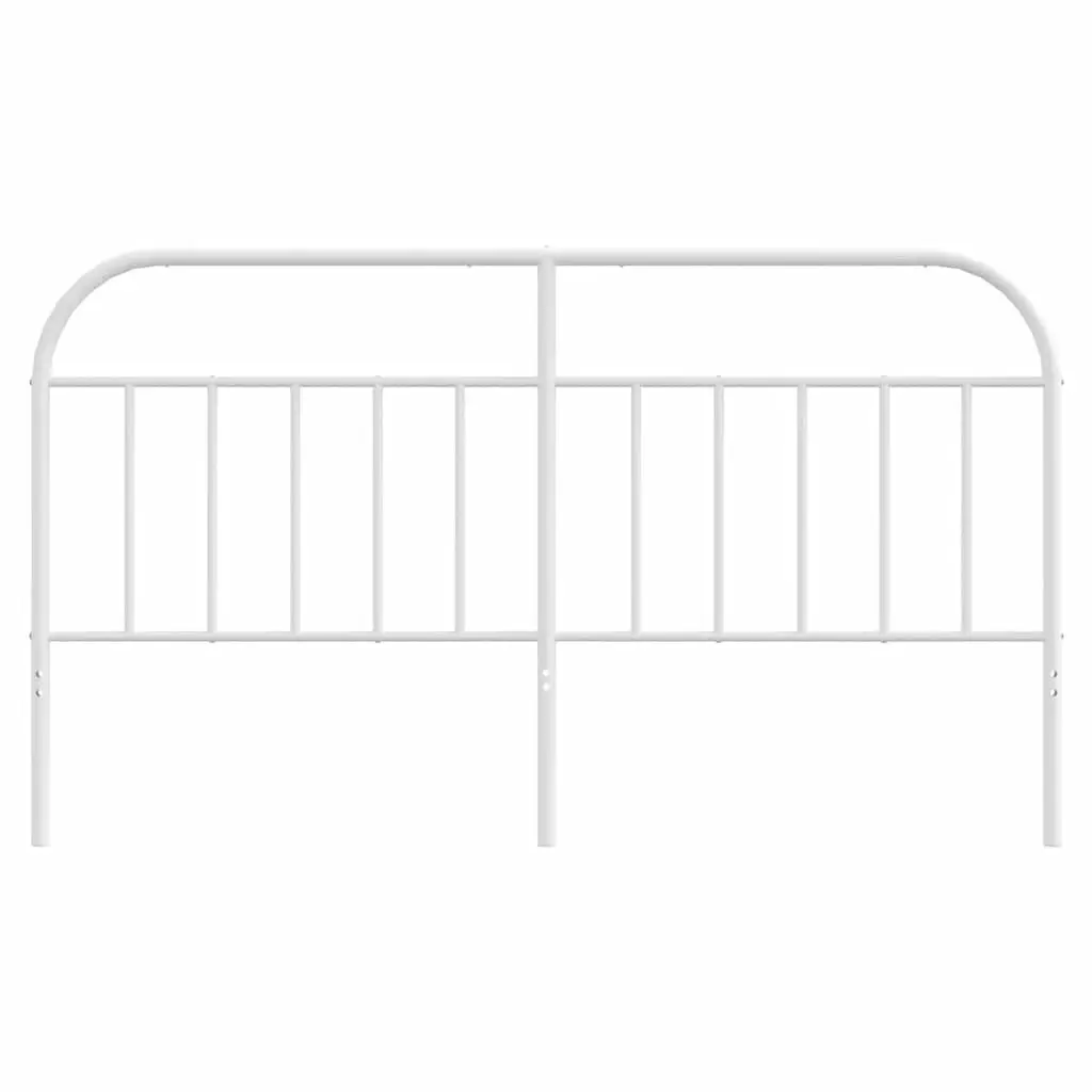 Metal Headboard White 180cm Powder-coated Steel Frame