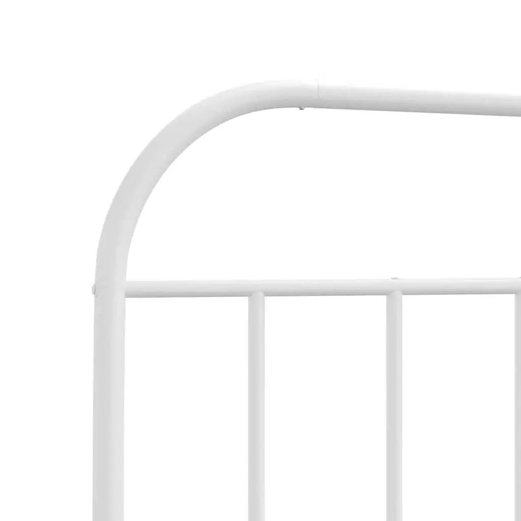 Metal Headboard White 180cm Powder-coated Steel Frame