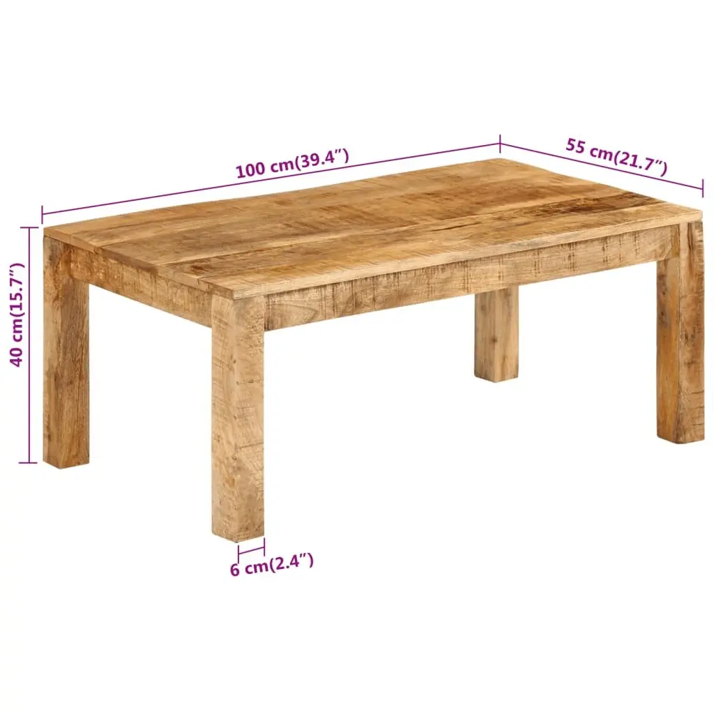 Rustic Vintage Coffee Table 100x55x40 cm Solid Wood