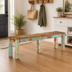 Reclaimed Wood Bench 160x35x46cm Indoor Seating