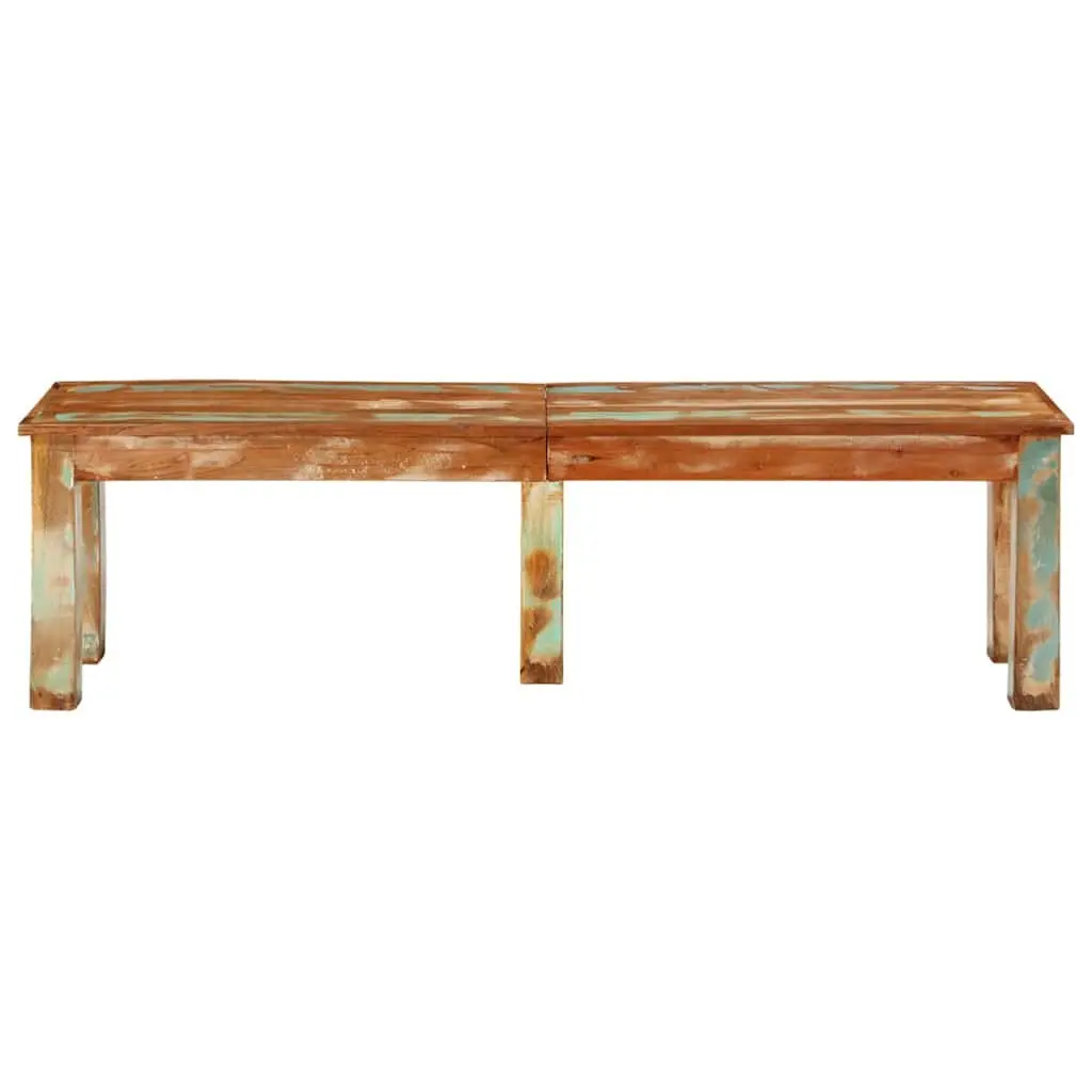 Indoor Bench Solid Reclaimed Wood Brown 160cm Long 35cm Wide 46cm High