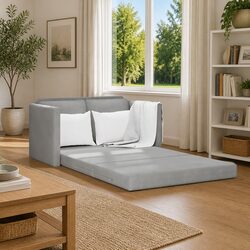 Convertible Grey Floor Sofa Bed for Living Spaces