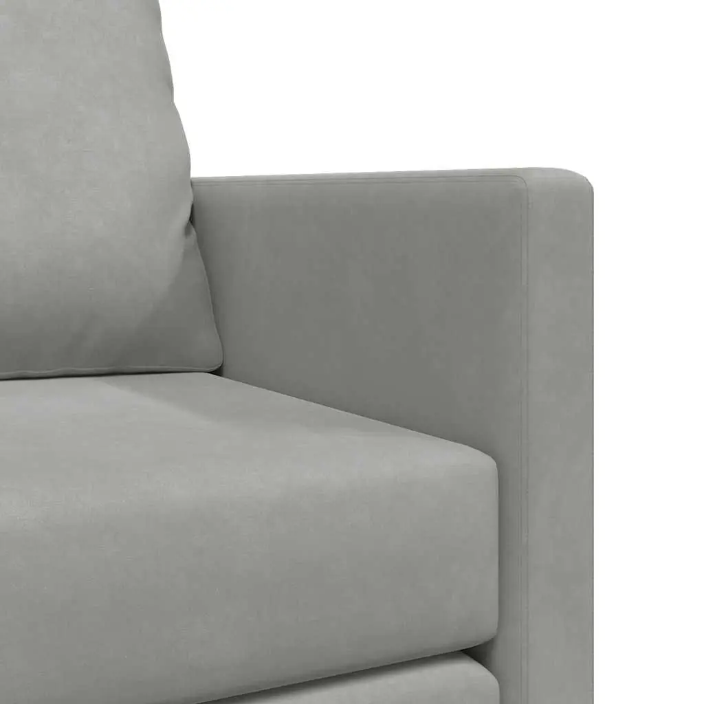 Floor Sofa Bed Convertible Loveseat Grey Velvet 2-in-1