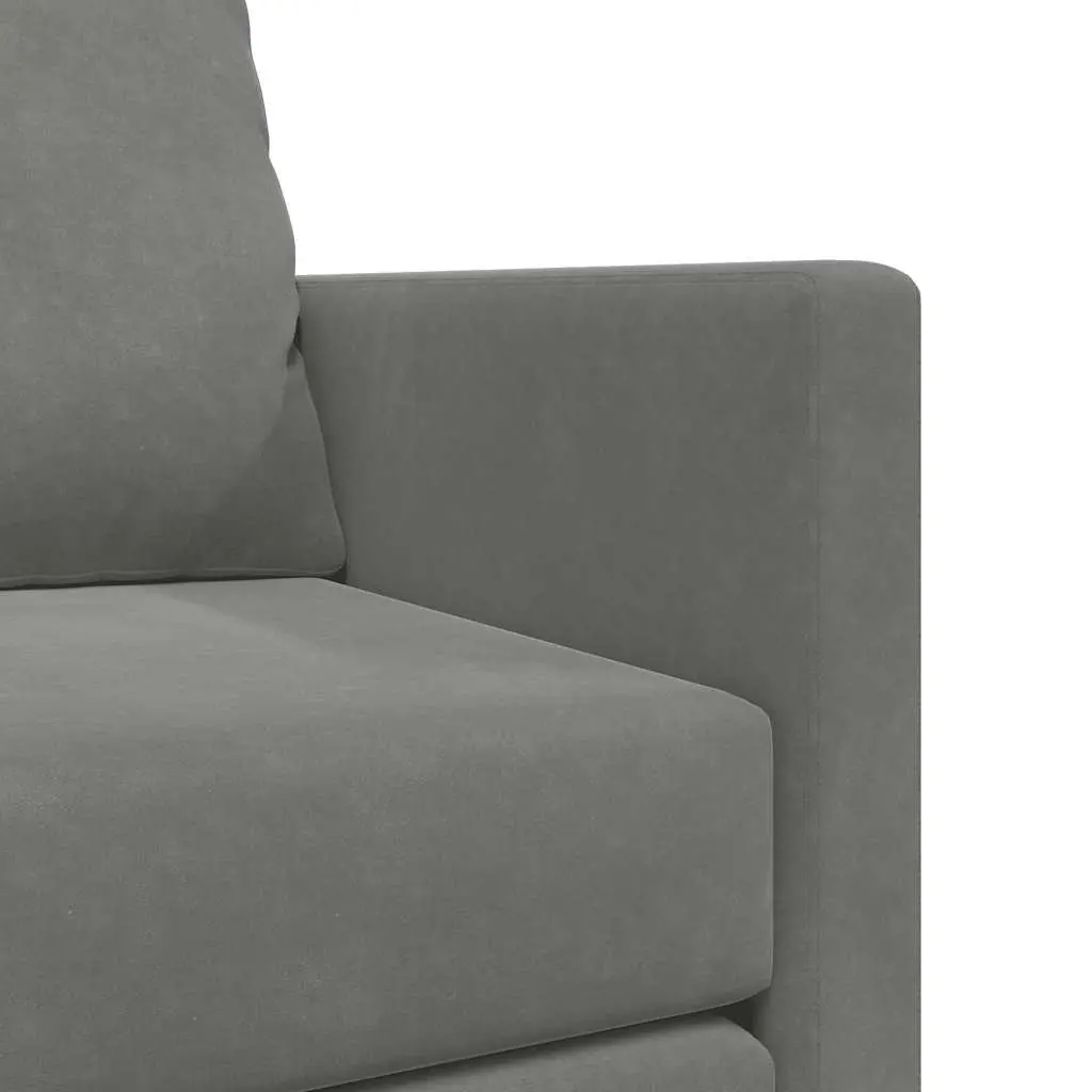 Floor Sofa Bed Convertible Loveseat Double Bed Grey Velvet 2-in-1 Folding Sleeper Couch