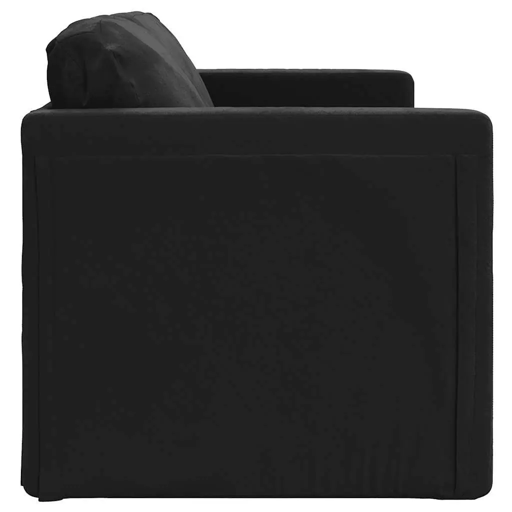 Floor Sofa Bed Convertible Loveseat Double Bed Black Velvet Folding