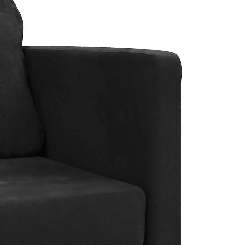 Floor Sofa Bed Convertible Loveseat Double Bed Black Velvet Folding