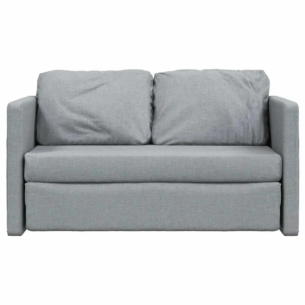 Floor Sofa Bed Convertible Loveseat Double Bed Grey Fabric Folding