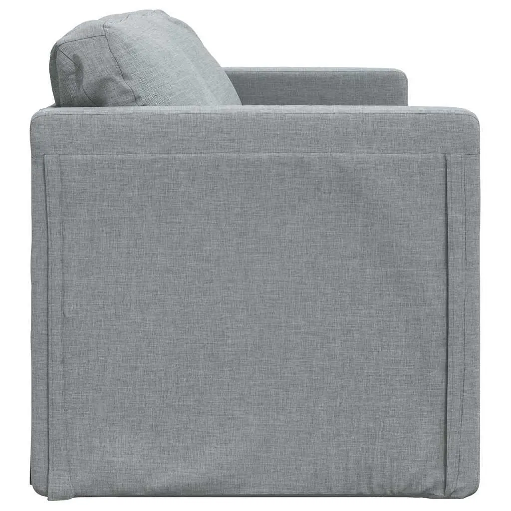 Floor Sofa Bed Convertible Loveseat Double Bed Grey Fabric Folding