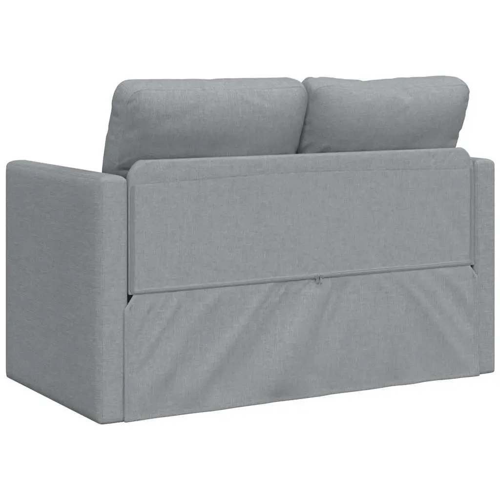 Floor Sofa Bed Convertible Loveseat Double Bed Grey Fabric Folding