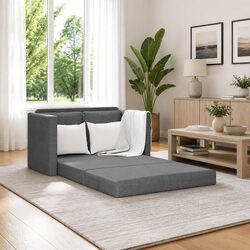 2-in-1 Grey Floor Sofa Bed for Comfort and Relaxation