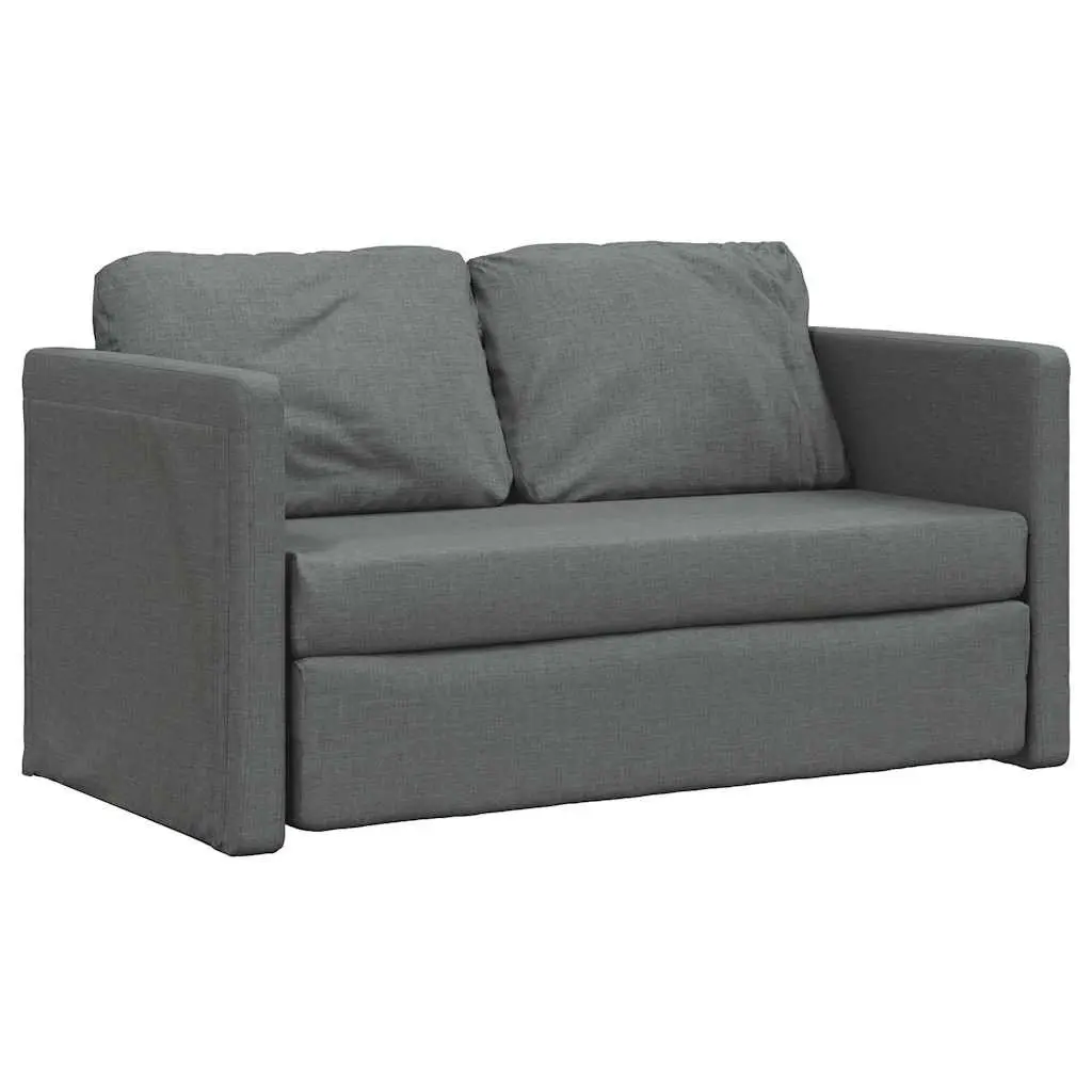 Floor Sofa Bed Convertible Sleeper Loveseat Folding Guest Bed Grey