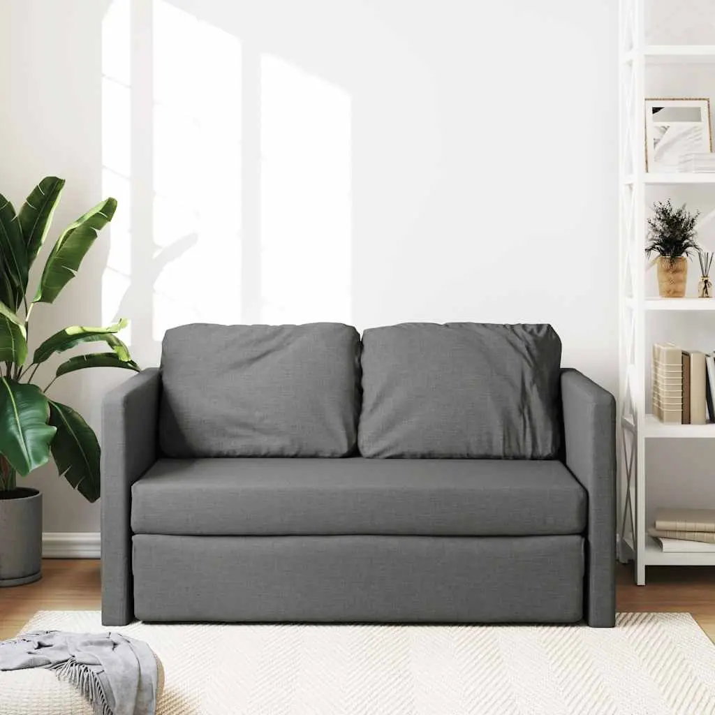 Floor Sofa Bed Convertible Sleeper Loveseat Folding Guest Bed Grey