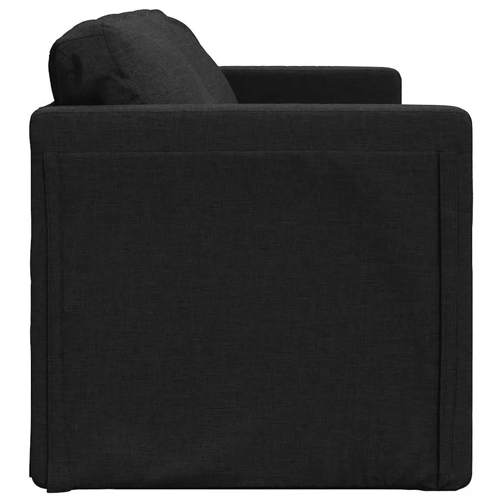 Convertible Black Fabric Floor Sofa Bed for Comfort