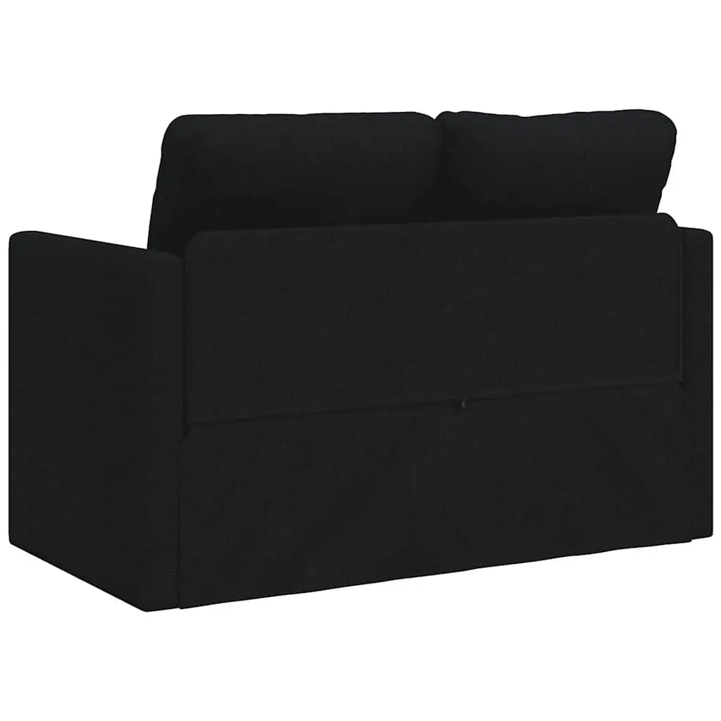 Convertible Black Fabric Floor Sofa Bed for Comfort