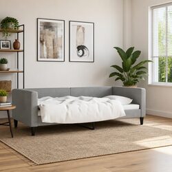 Grey Fabric Day Bed Sofa Couch 90x190 cm