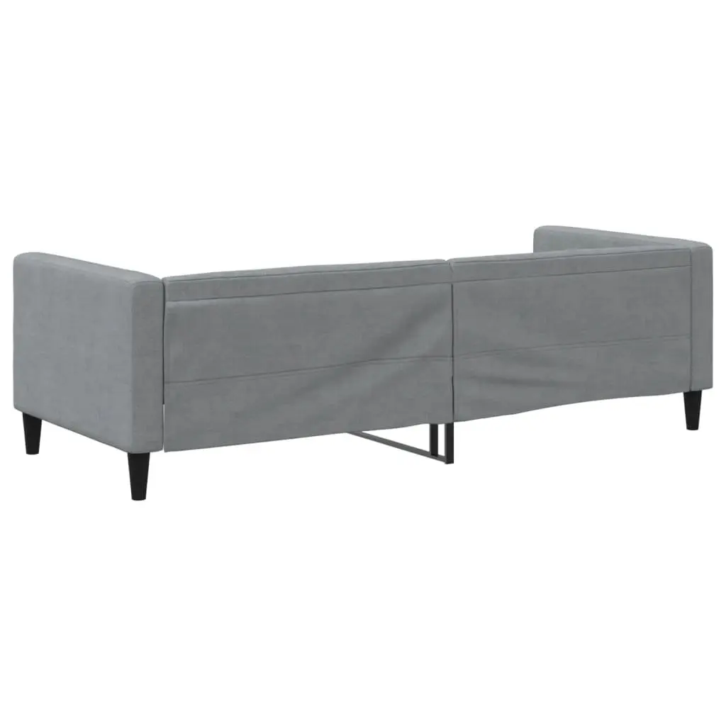 Day Bed Sofa Couch Grey 90x190 cm Fabric