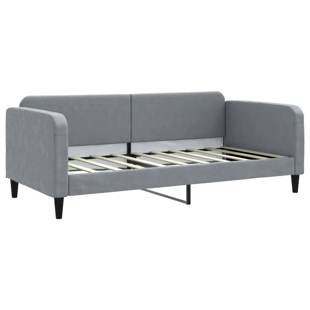 Grey Fabric Day Bed Sofa Bed 90x190 cm for Guests
