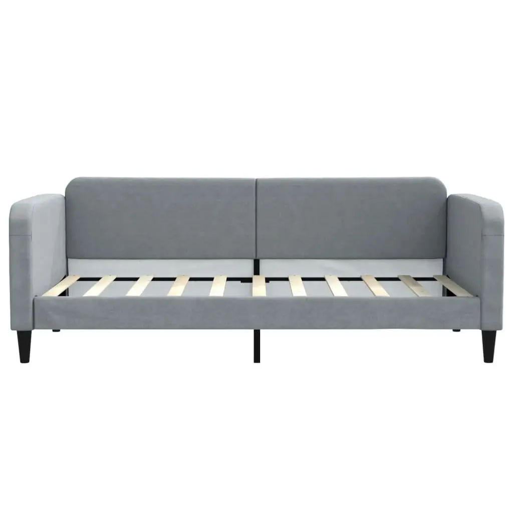 Grey Fabric Day Bed Sofa Bed 90x190 cm for Guests