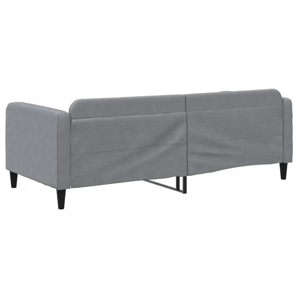 Grey Fabric Day Bed Sofa Bed 90x190 cm for Guests