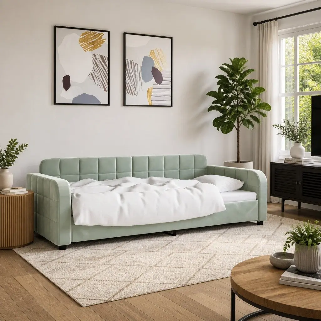 Grey Day Bed Sofa 90x190cm for Living Room
