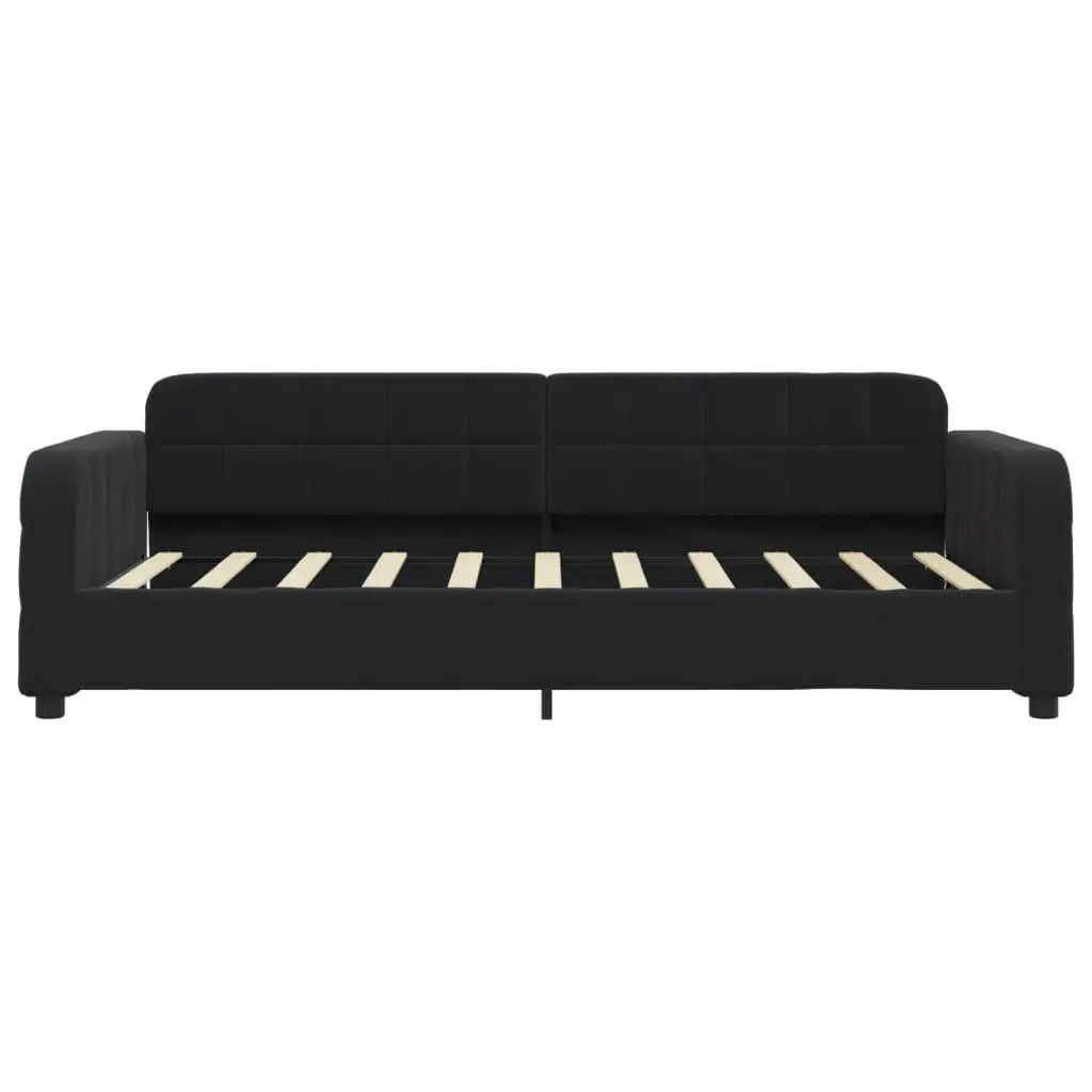 Day Bed Sofa Couch Black Velvet 90x190cm Modern Design Bedroom Living Room