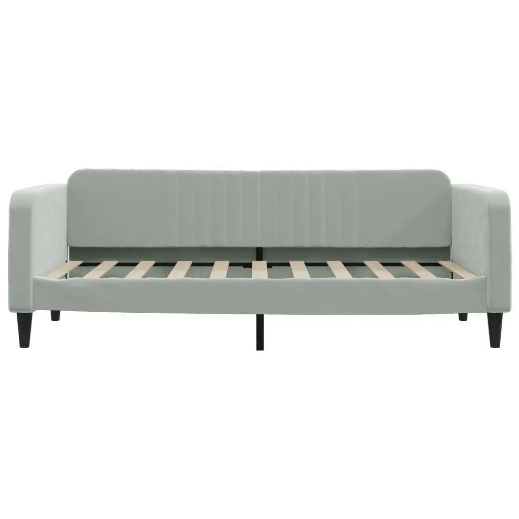 Grey Velvet Day Bed Sofa Bed 90x190 cm for Comfort