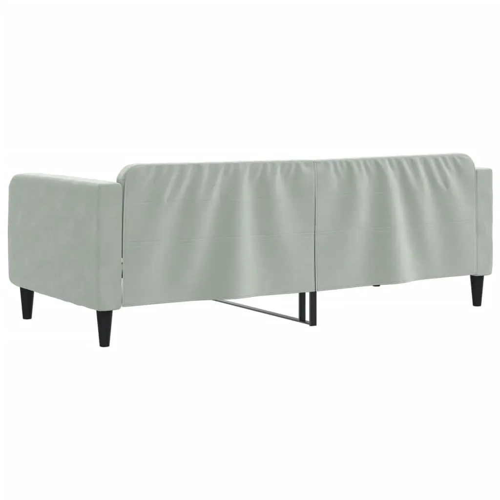 Grey Velvet Day Bed Sofa Bed 90x190 cm for Comfort