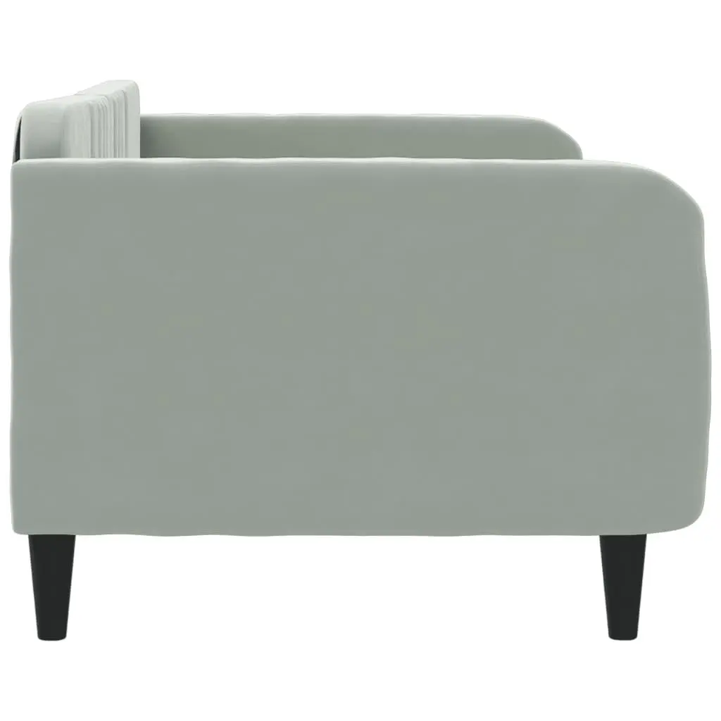 Grey Velvet Day Bed Sofa Bed 90x190 cm for Comfort