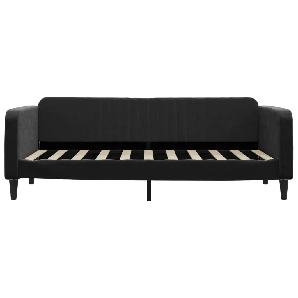 Black Velvet Day Bed Sofa Bed 90x190 cm