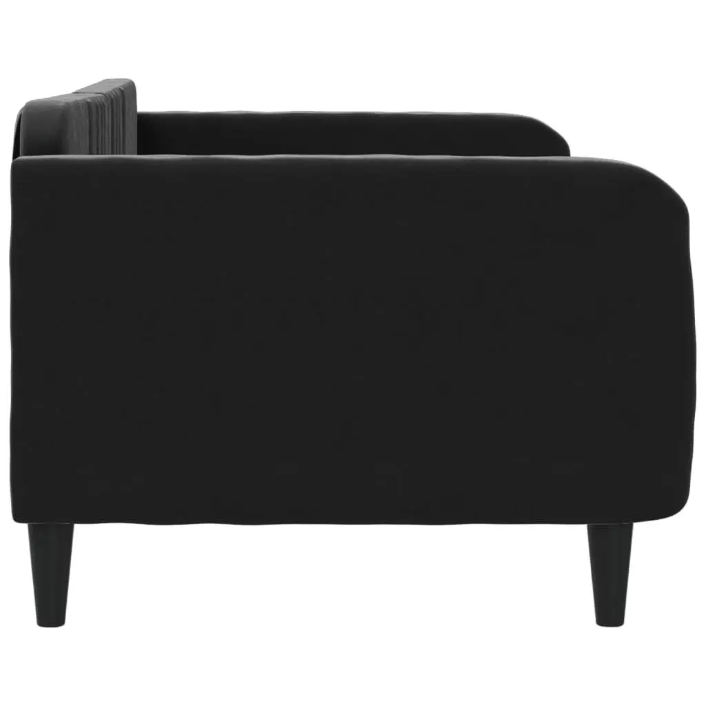 Black Velvet Day Bed Sofa Bed 90x190 cm