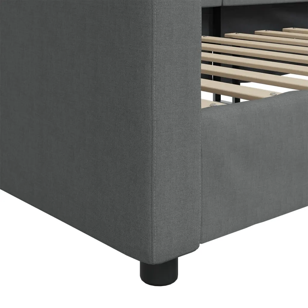 Grey Fabric Day Bed Sofa Bed 90x190 cm
