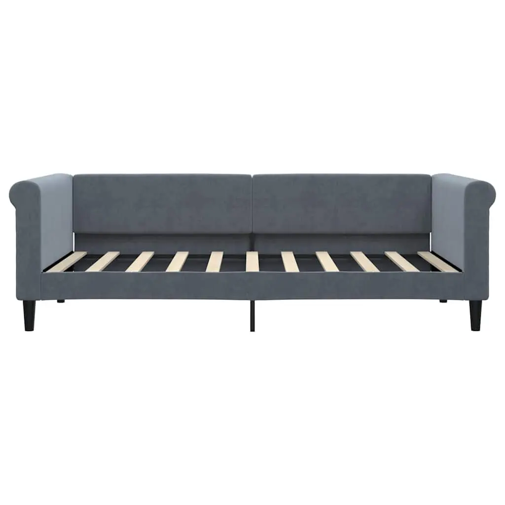 Day Bed Sofa Grey Velvet Frame Sleeper Couch 90x190cm Furniture