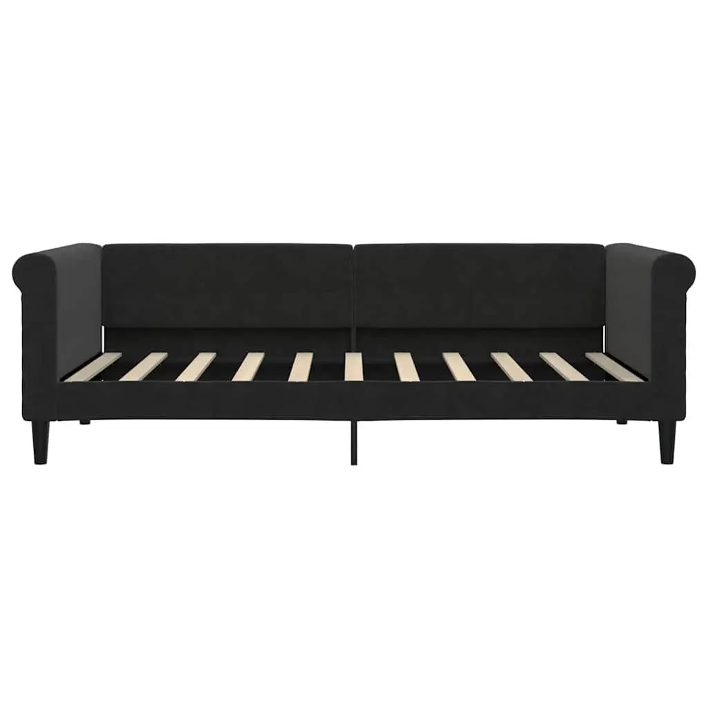 Black Velvet Day Bed Sofa Couch 90x190cm