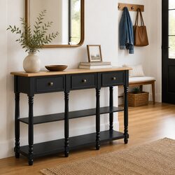 Elegant Black Console Table for Living Spaces