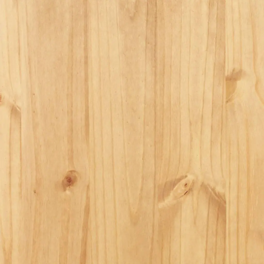 Solid Pine Wood Highboard Storage Cabinet with Brown Finish featuring Shelves Drawers and Doors